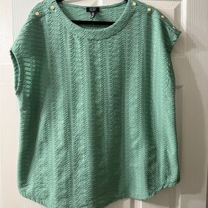 Jones New York Mint Textured Blouse